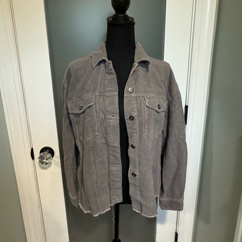 Women’s Gray Corduroy Jacket